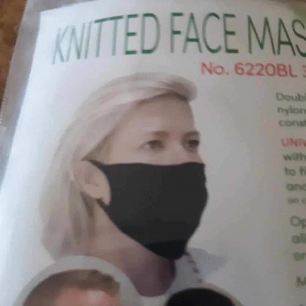 Face Masks 3 pack for face coverings unisex pack reusable nonsurgical black
